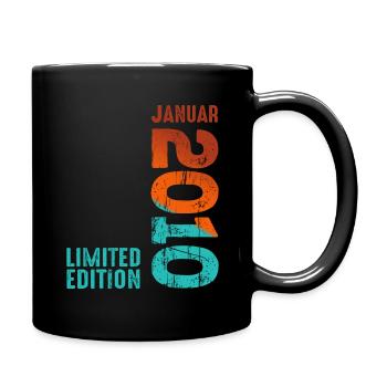 Limited Edition January 2010 Legendär Seit January - Tasse einfarbig - Schwarz - Rechts