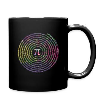 Pi Day Faszinierende Spiralzahlen - Tasse einfarbig - Schwarz - Rechts