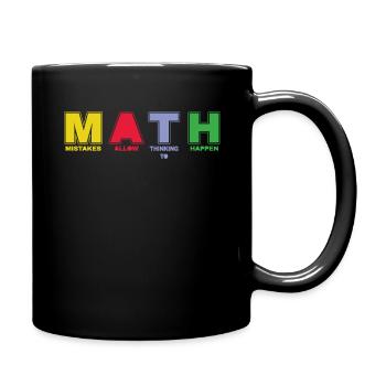 Pi Day MATH Mistakes Allow Thinking Happen - Full Colour Mug - black - Right