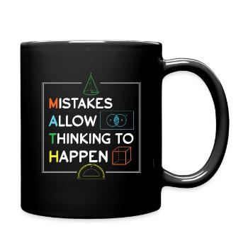 Pi-Tag: Mistakes enable thinking - Full Colour Mug - black - Right