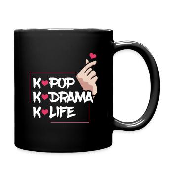 K-Pop K-Drama K-Life Begeisterung - Tasse einfarbig - Schwarz - Rechts