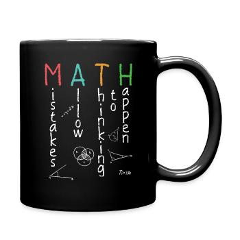 Pi-Tag: Math mistakes enable thinking - Full Colour Mug - black - Right