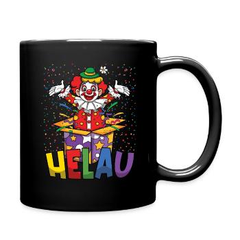 Helau Carnaval Clown Confettis Fête Colorée - Mug uni - noir - Droite