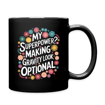 Turnen Turner Gymnastik - Tasse einfarbig - Schwarz - Rechts
