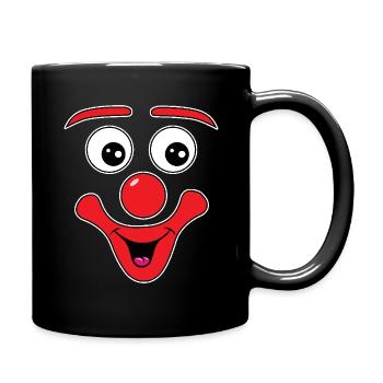 Visage drôle Carnaval Carnaval Fête Clown - Mug uni - noir - Droite