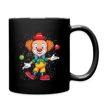 Carnaval Clown Coloré Costume Drôle Visage - Mug uni - noir - Droite