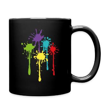 Carnival Colorful splashes of color - Full Colour Mug - black - Right