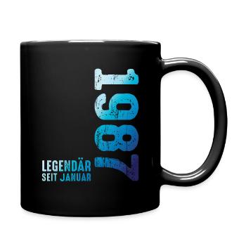 Limited Edition January 1987 Legendär Seit January - Tasse einfarbig - Schwarz - Rechts