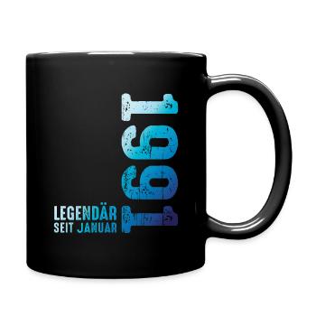 Limited Edition January 1991 Legendär Seit January - Tasse einfarbig - Schwarz - Rechts