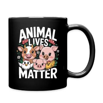 Végétarien Végétalien Végétarien Végétarien - Mug uni - noir - Droite
