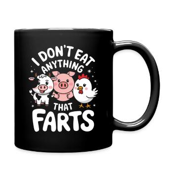 Végétarien Végétalien Végétarien Végétarien - Mug uni - noir - Droite