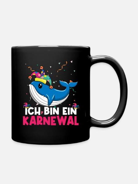 Fasching Ich Bin Ein Karnewal - Tasse einfarbig - Schwarz