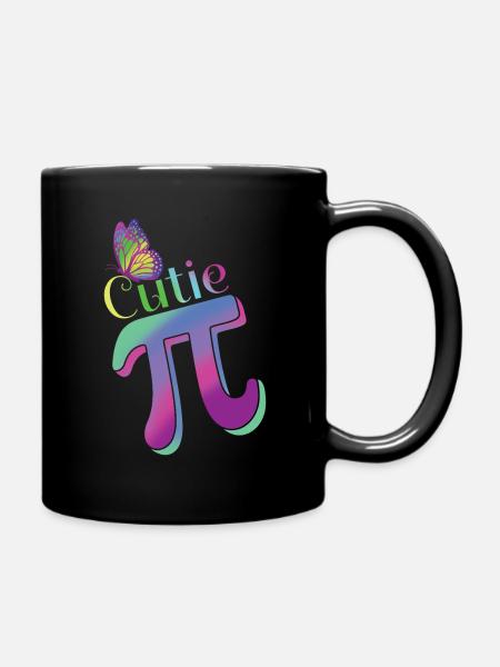 Süßes Pi Zeichen für Pi-Tag Fans - Tasse einfarbig - Schwarz