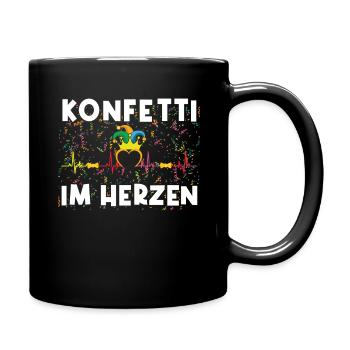 Carnival confetti in the heart - Full Colour Mug - black - Right