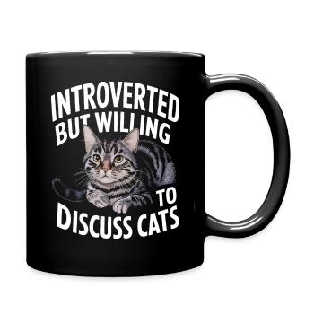 Introvert, antisocial, introvert - Full Colour Mug - black - Right