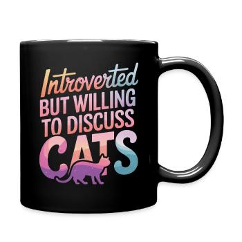Introvert, antisocial, introvert - Full Colour Mug - black - Right