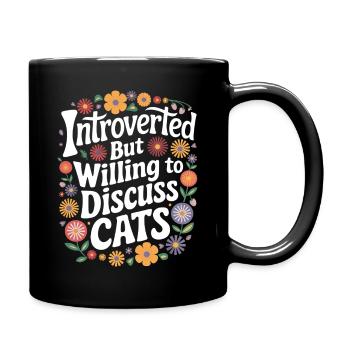 Introvert, antisocial, introvert - Full Colour Mug - black - Right