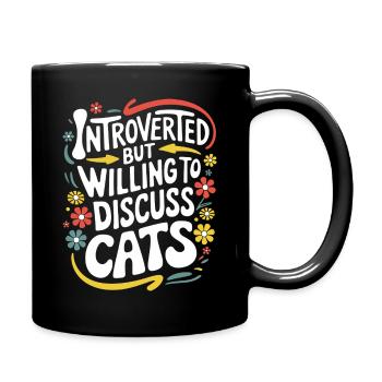 Introvert, antisocial, introvert - Full Colour Mug - black - Right