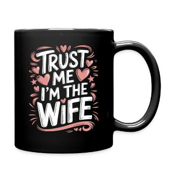 Woman Wife Partner Family Married - Full Colour Mug - black - Right
