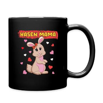 Bunny Mom Cute Bunny Motif for Mothers - Full Colour Mug - black - Right