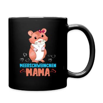 Meerschweinchen Mama Herzliche Liebe Illustration - Tasse einfarbig - Schwarz - Rechts