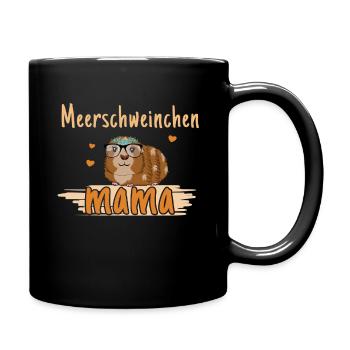 Maman cochon d’Inde avec cœur - Mug uni - noir - Droite
