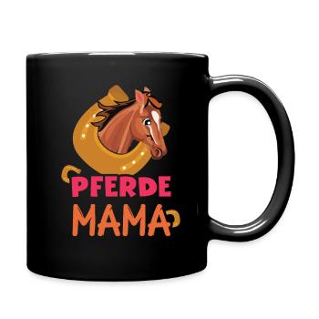 Pferde Mama Schöne Erinnerungen - Tasse einfarbig - Schwarz - Rechts
