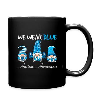 Autisme Nous Portons Conscience Gnome Bleu - Mug uni - noir - Droite