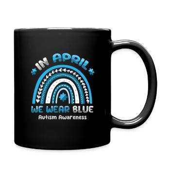 Autisme en avril We Wear Blue Awareness - Mug uni - noir - Droite