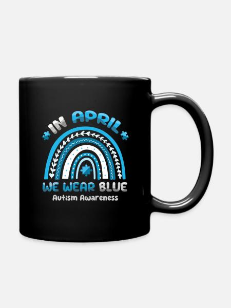 Autismus In April We Wear Blue Bewusstsein - Tasse einfarbig - Schwarz