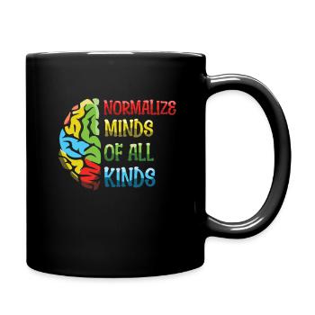Acceptation de l’autisme : normaliser les esprits de toutes sortes - Mug uni - noir - Droite