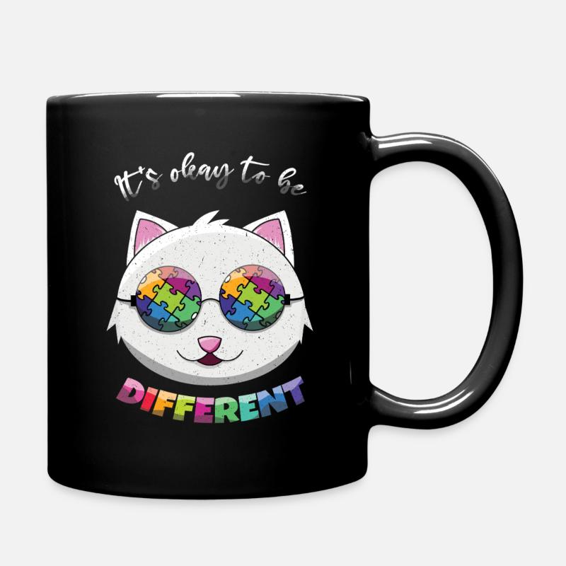 Chat autiste : il n’y a pas de mal à être différent - Mug uni - noir