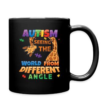 Autism See the world from a different perspective - Full Colour Mug - black - Right
