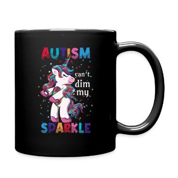 Autismus Kann Mein Funkeln Nicht Dimmen - Tasse einfarbig - Schwarz - Rechts
