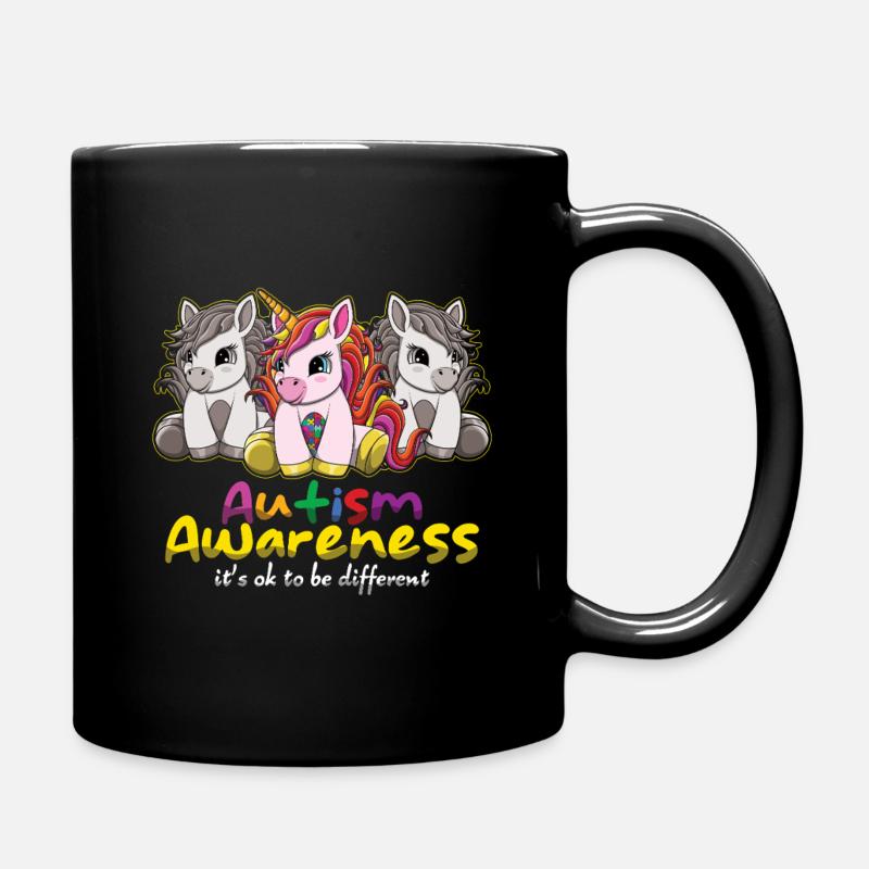 Autismus Awareness It's Ok To Be Different - Tasse einfarbig - Schwarz