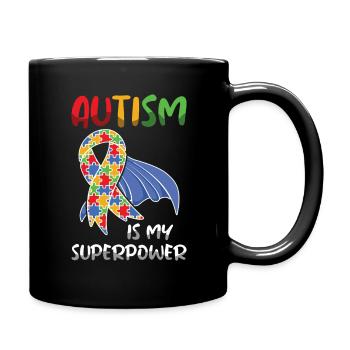 L’autisme est ma superpuissance Force - Mug uni - noir - Droite