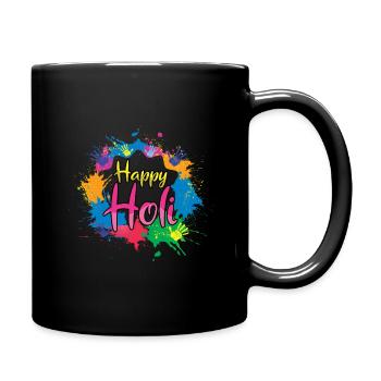 Happy Holi Festival Colorful Joy - Full Colour Mug - black - Right