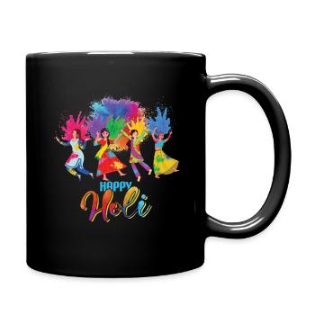 Happy Holi Festival Colorful Fun - Full Colour Mug - black - Right