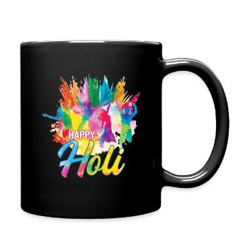 Happy Holi Festival Colorful Celebration - Full Colour Mug - black - Right
