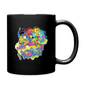 Happy Holi Festival Farbenfreude - Tasse einfarbig - Schwarz - Rechts