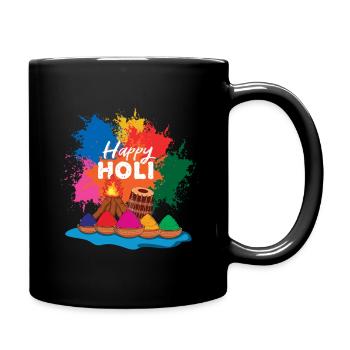 Holi Festival Happy Holi Colorful Festival - Full Colour Mug - black - Right