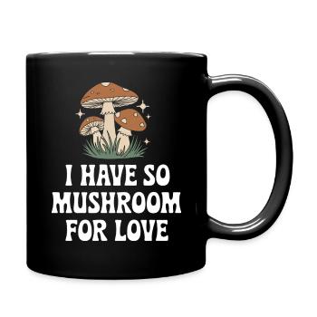 Pilz Pilze Funghi Champignon - Tasse einfarbig - Schwarz - Rechts