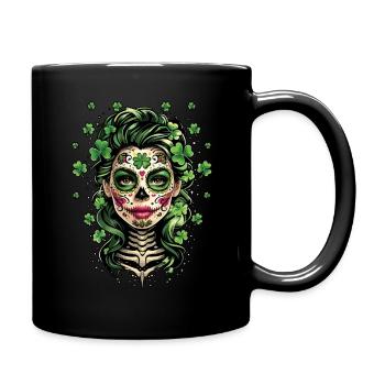 Jour de la Saint Patrick Crâne Femmes Masque - Mug uni - noir - Droite