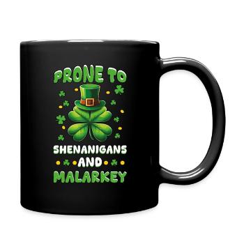 La Saint-Patrick sujette aux manigances et à la malarkey - Mug uni - noir - Droite