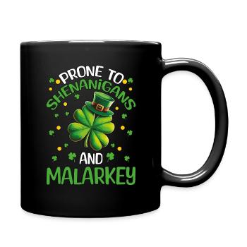Manigances de la Saint-Patrick Malarkey Shamrock - Mug uni - noir - Droite