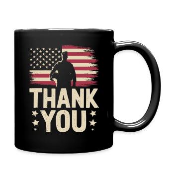 Soldat militaire vétéran - Mug uni - noir - Droite