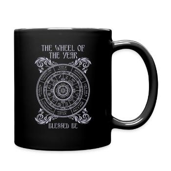 The Wheel Of The Year Ostara - Full Colour Mug - black - Right