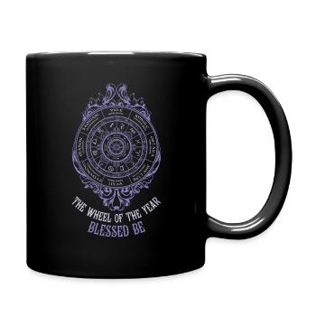 Ostara be the wheel of the year - Full Colour Mug - black - Right