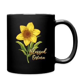 Gesegnete Ostara Narzisse Frühling Blumenpracht - Tasse einfarbig - Schwarz - Rechts