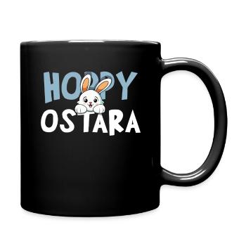Hoppy Ostara Easter Bunny Joy Spring - Full Colour Mug - black - Right